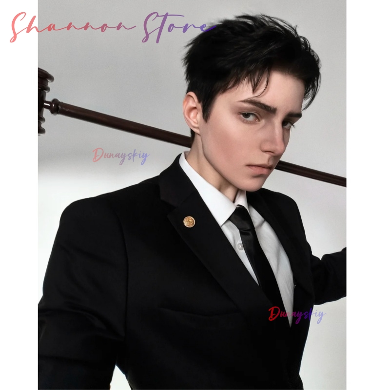 Cosplay Anime Black Hair - Короткий черный парик Hiromi Higuruma с
