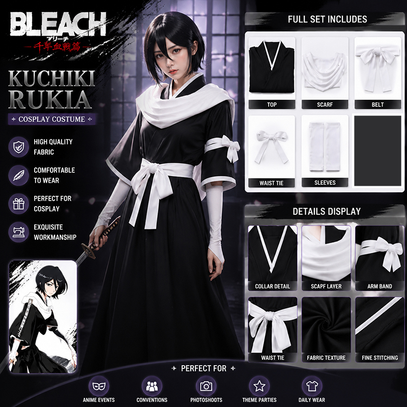 Anime Cosplay Bleach - Аниме BLEACH: Тысячелетняя кровавая война. Костюм