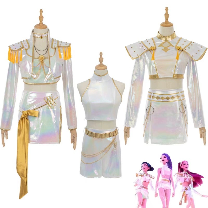 Anime Cosplay Mujer - Косплей Костюм из искусственной кожи Белый