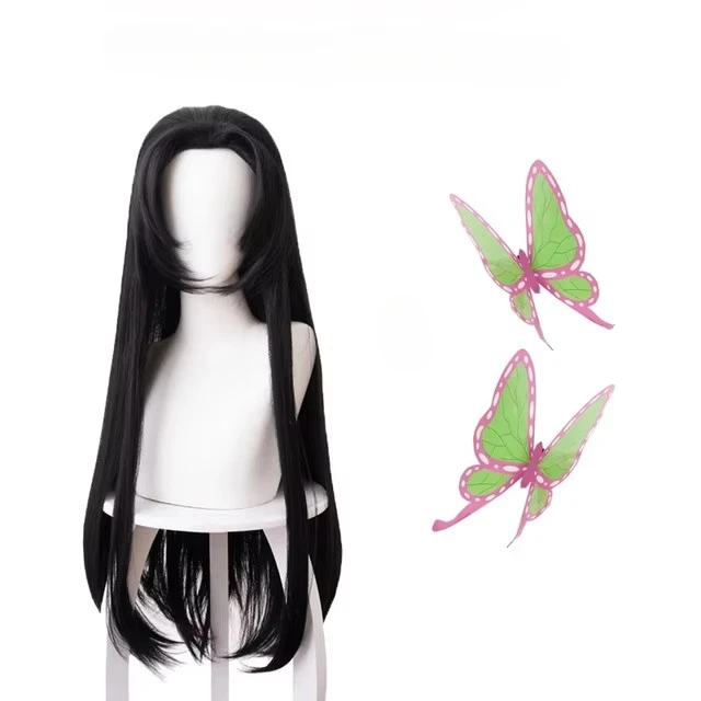 Cosplay Anime Black Hair - Аниме Kochou Kanae парик Kimetsu no