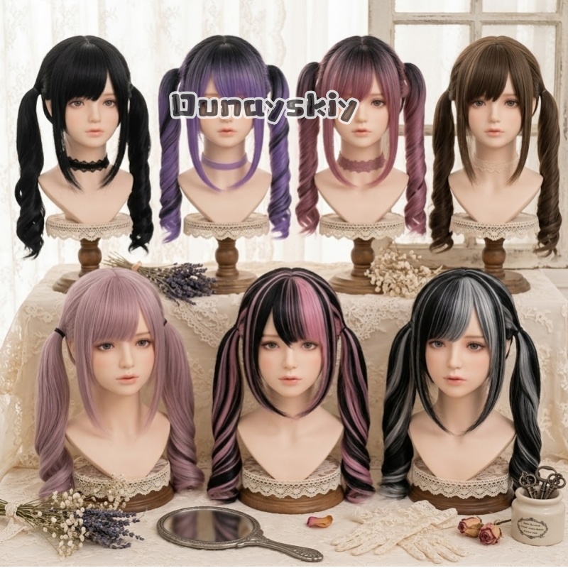 Cosplay Anime Black Hair - Синтетический парик для косплея Джираи Кей,