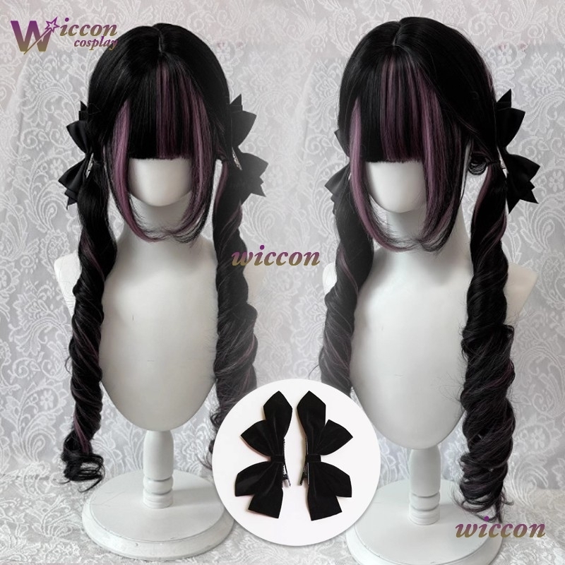 Комикс ‌ Черный парик с розовы – обзор и цена Cosplay Anime Black Hair