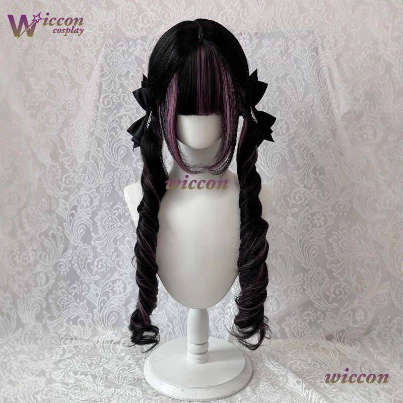 Комикс ‌ Черный парик с розовы – обзор и цена Cosplay Anime Black Hair